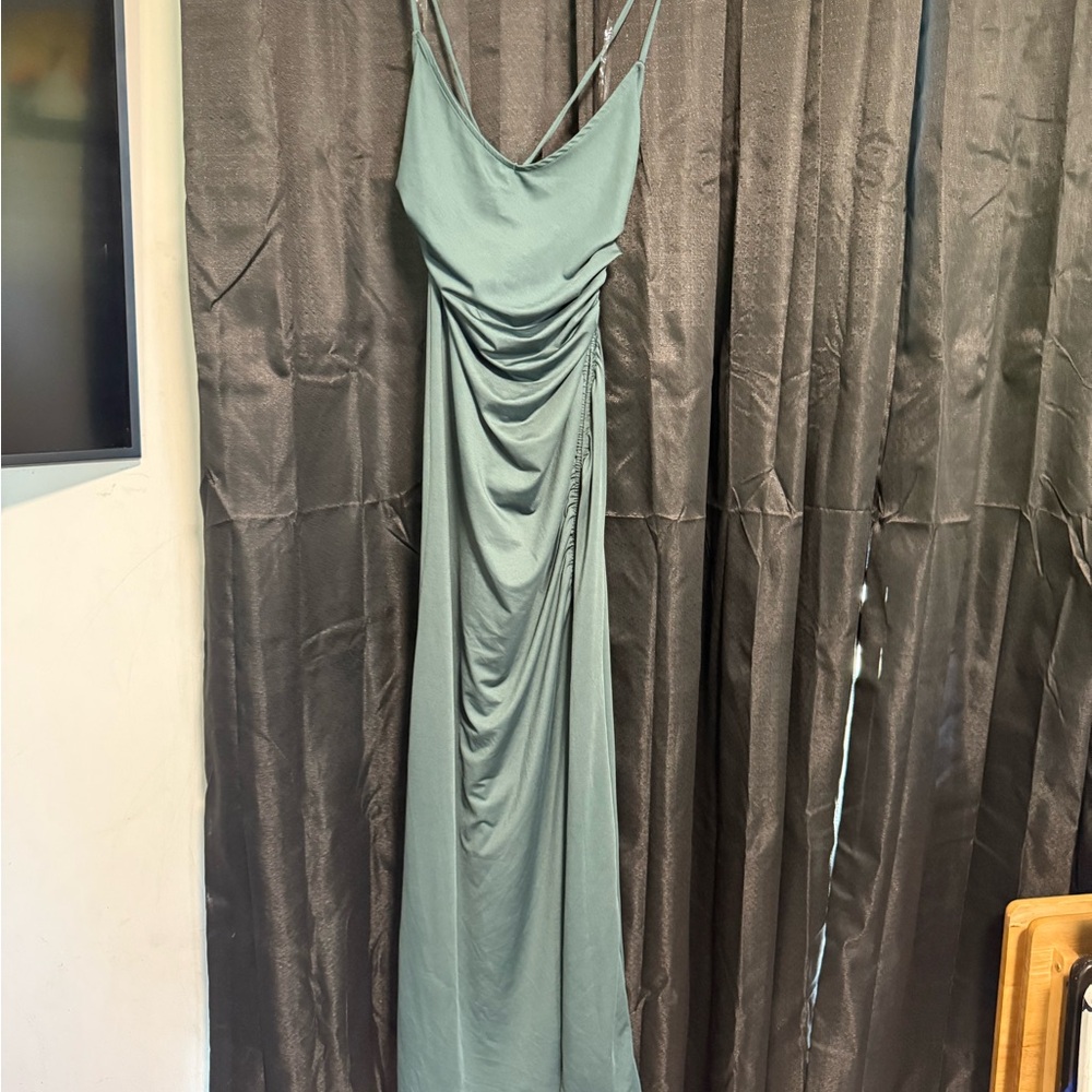 Wild Fable Teal Draped Maxi Dress